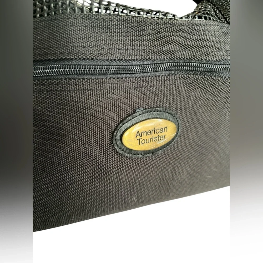 American tourister black soft case pet carrier travel bag